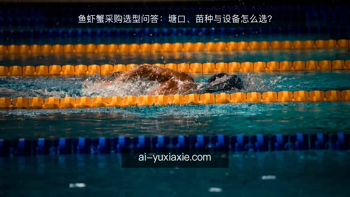 鱼虾蟹采购选型问答：塘口、苗种与设备怎么选？